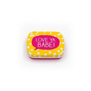 Mini latta rettangolare tascabile a cerniere Love ya Babe