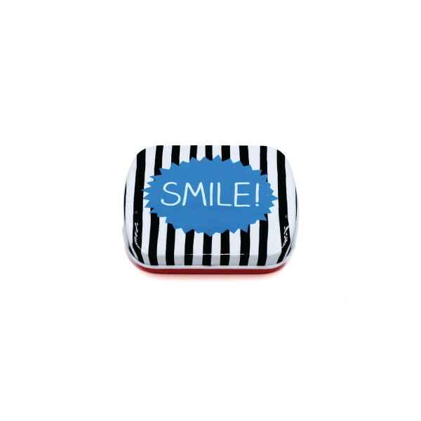 Mini latta rettangolare tascabile a cerniere Smile