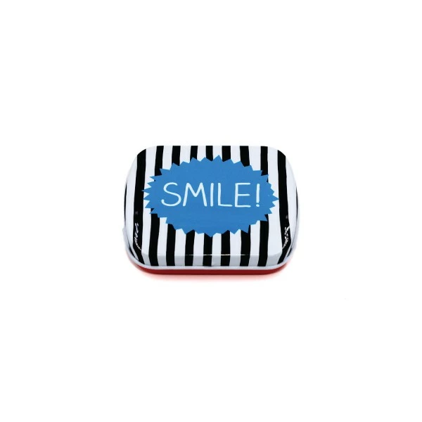 Mini latta rettangolare tascabile a cerniere Smile