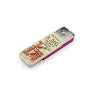 Mini latta rettangolare tascabile slider World Traveller - Ticket N° B5445