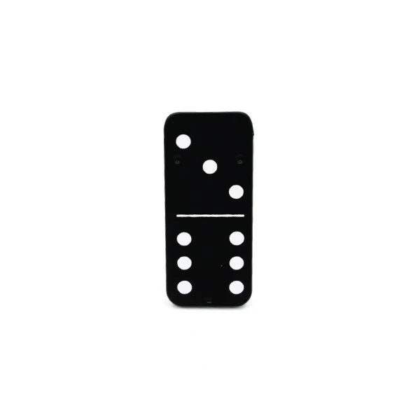 Mini latta rettangolare tascabile slider Domino - Nero 1 pz