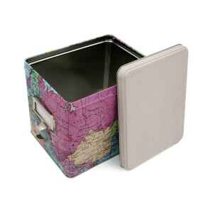 Latta portaoggetti con porta etichetta World Traveller 17 x 13,4 x 14,8 cm