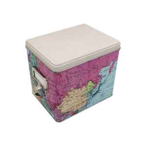 Latta portaoggetti con porta etichetta World Traveller 17 x 13,4 x 14,8 cm