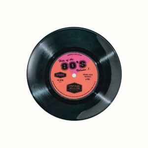 Piatto da portata disco in vinile 45 giri Hits of the 80's