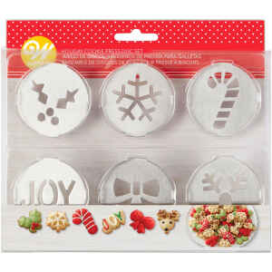 Ghiere per Pistola Biscotti Natale 6 Pz Wilton