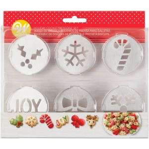 Ghiere per Pistola Biscotti Natale 6 Pz Wilton