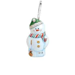 Decorazione per Albero di Natale Snowman in Latta 12 x 6,6 cm