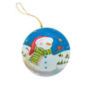Pallina di Natale "Snowman" in Latta