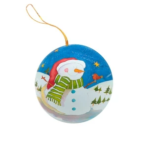 Pallina di Natale "Snowman" in Latta