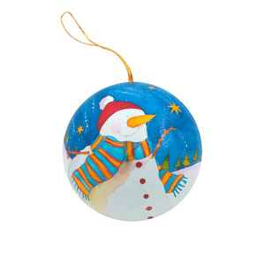 Pallina di Natale "Snowman" in Latta Carota