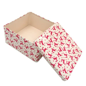 Latta quadrata Reindeer bianca 22 x 22 x 11 cm