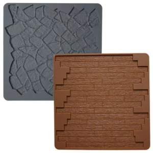 Wilton Tappetino Silicone effetto Pietra e Legno 2 Pz