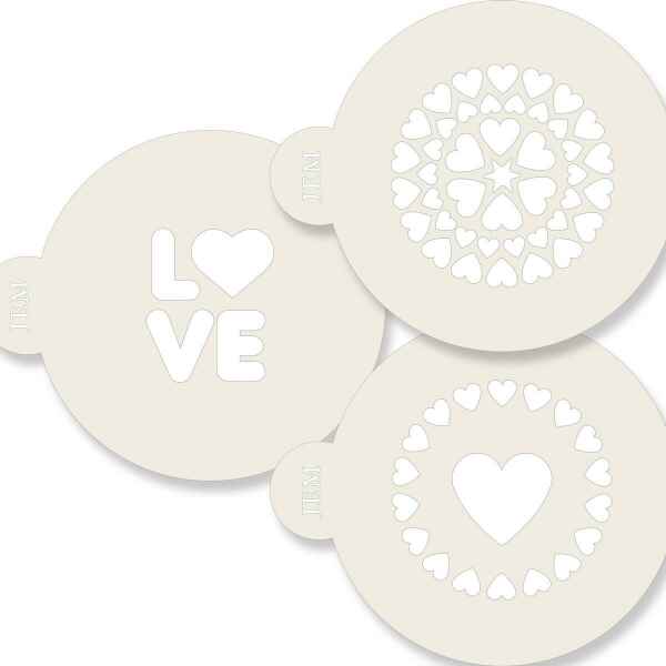 Stencil Love 3 Pz JEM