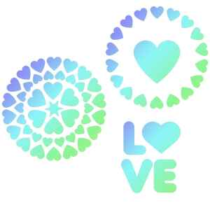 Stencil Love 3 Pz JEM