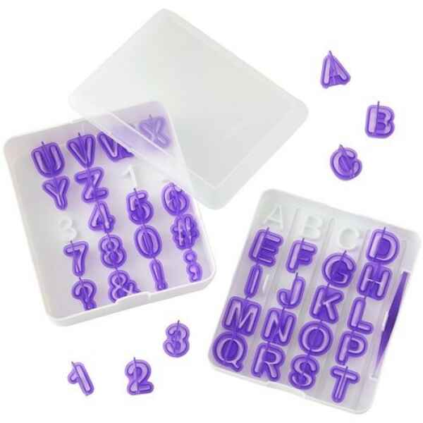 Cut Outs Stampi Alfabeto e Numeri 42 Pz Wilton