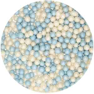 Perle Morbide Bianche - Blu Ø 5 mm 60 Grammi FunCakes