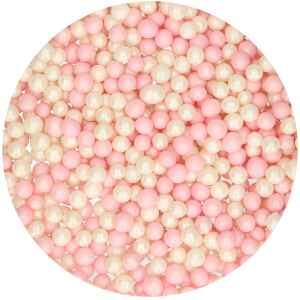 Perle Morbide Bianco - Rosa Ø 5 mm 60 Grammi FunCakes