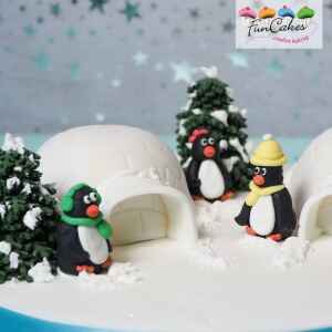 3D Pinguini in Zucchero 3 Pezzi FunCakes