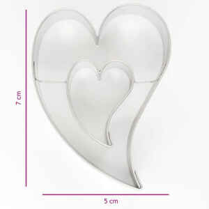 Tagliapasta Cuore nel Cuore 7 cm Cookie Cutter Bach & Koch Manufacturer