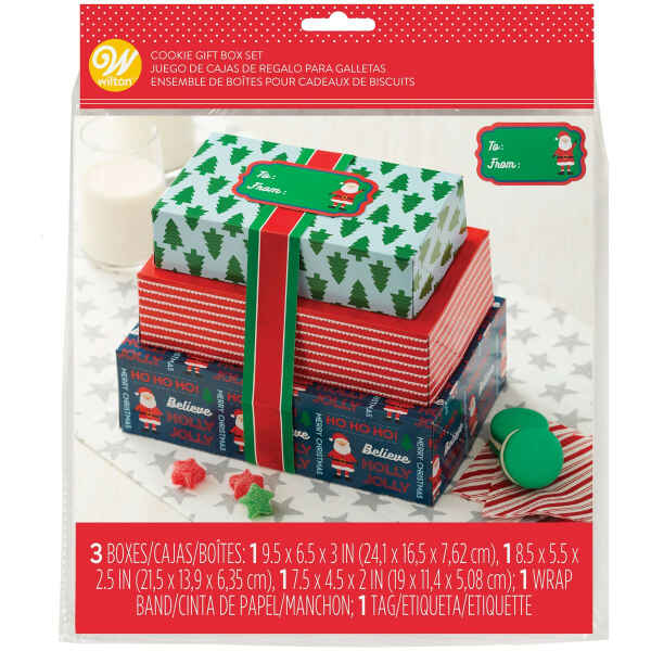 Treat Boxes Babbo Natale Set 3 Pz Wilton