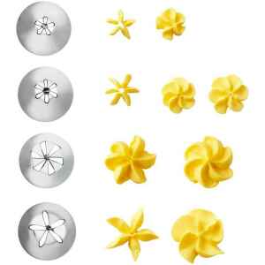 Cornetto - Beccuccio Decorating Fiori 109 - 129 - 190 - 225 Set 4 Pz Wilton