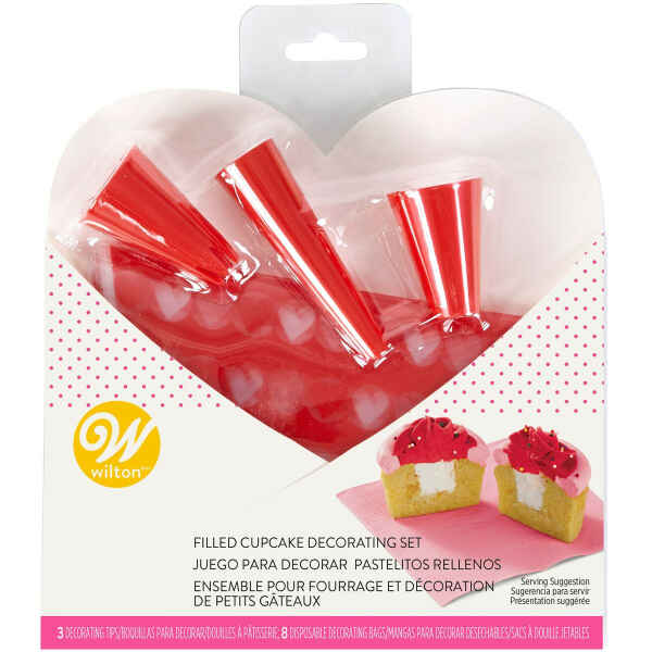 Cornetto - Beccuccio Decorativo Cupcake San Valentino 7 Pezzi Wilton