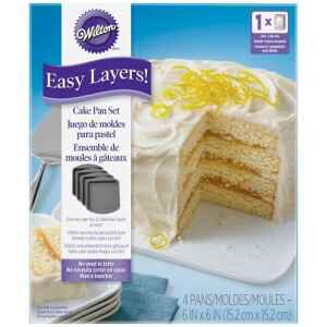 Teglia Quadrata Easy Layers Square Cake Pan Set 4 Piani Wilton