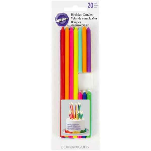 Candeline Colorate Alte e Basse 20 Pz Wilton