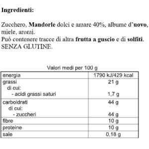 Amaretti tutta Mandorla a fiocco Senza Glutine min. 500 g