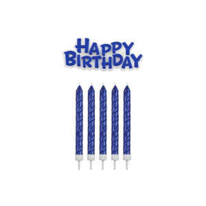 PME Candeline e Happy Birthday Blu 17 Pz