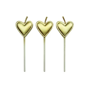 Candeline Cuori Dorati 8 Pz PME