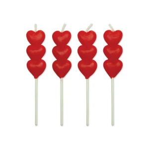 Candeline Cuori Rossi 8 Pz PME