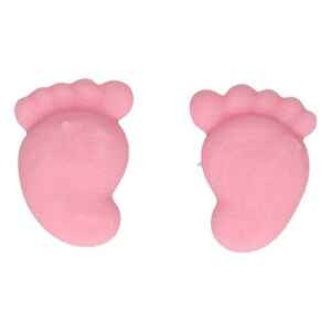 Piedini Neonata Rosa in Zucchero Senza Glutine 16 Pz FunCakes