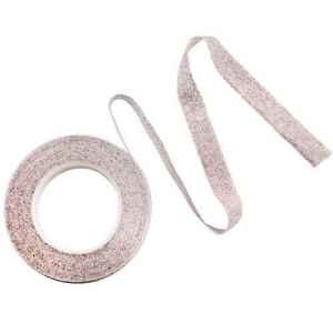 Nastro Adesivo Fioristi Rosa Pallido Glitter Argento 18 m