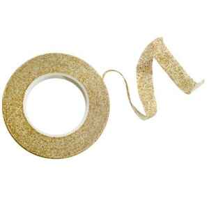 Nastro Adesivo Fiorista Bianca con Glitter Oro 18 m