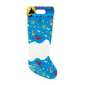 Calza Befana in plastica trasparente 35 cm 10 Pz Recon