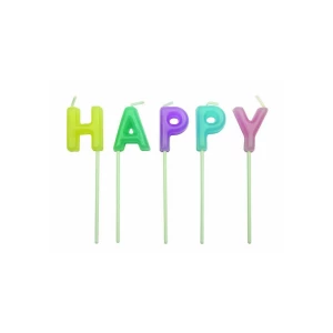 Candeline Happy Birthday Colori Pastello 13 Pz PME