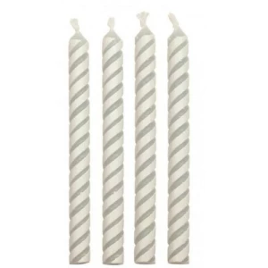 Candeline a Strisce Bianche 24 pz PME