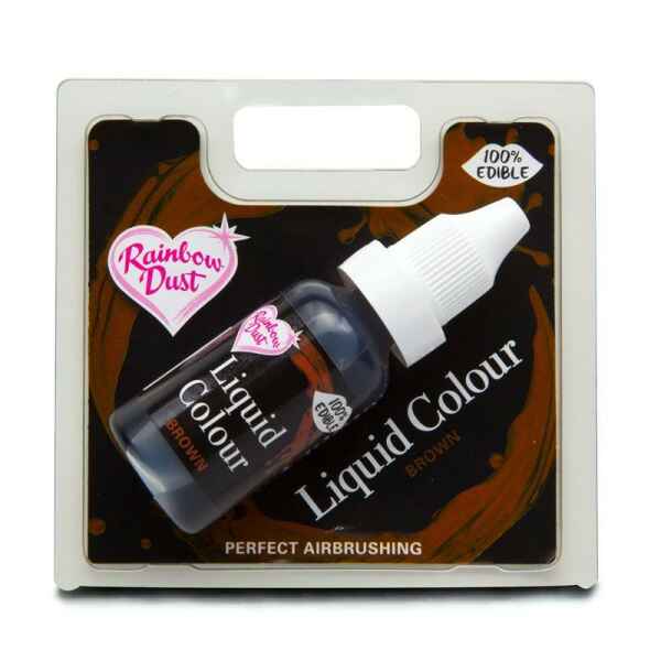 Liquid Colour Airbrush Concentrato Marrone 16 ml Rainbow Dust