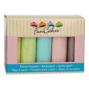 Confezione Multipla Colori Pastello 5 x 100 g Senza Glutine FunCakes