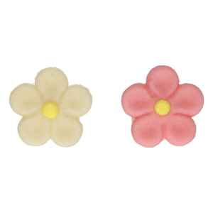 FunCakes Marzapane Margherite Bianco e Rosa 12 Pz