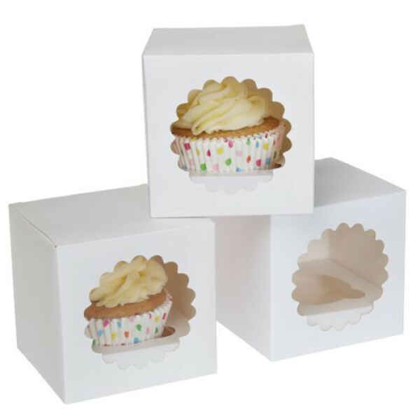 1 Cupcake Box Bianco 3 Pz House of Marie