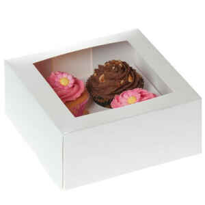 4 Cupcake Box Bianco 2 Pz House of Marie