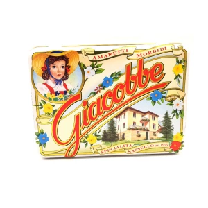 Scatola di Latta a Cerniere Confezione Regalo Amaretti 300 g