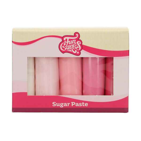 Fondant Multipack Arcobaleno di Rosa 5 x 100 g Senza Glutine FunCakes