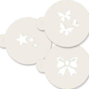 Stencil Classici Farfalla Fiocco Stella 3 Pz JEM