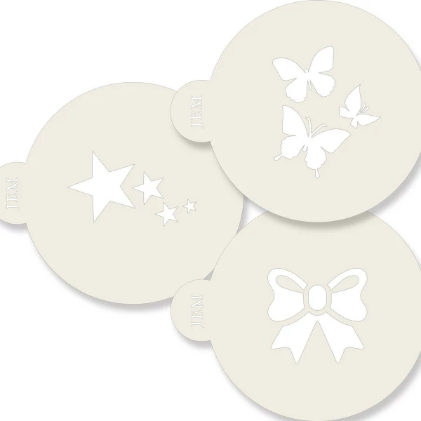 Stencil Classici Farfalla Fiocco Stella 3 Pz JEM