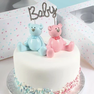 Cake Topper Diamante Baby Cake Star