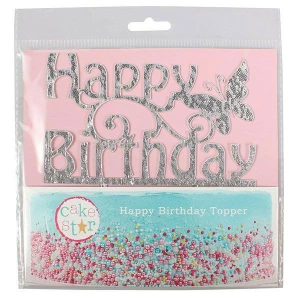 Cake Topper Happy Birthday Cake Star