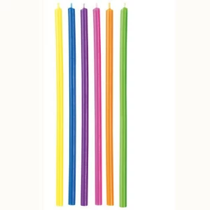 Candele Lunghe Multicolore 12 Pz Wilton